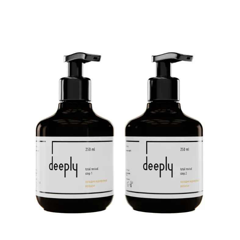 Deeply Total Revival – Dwufazowa kuracja zimnej rekonstrukcji włosów Step 1 + Step 2