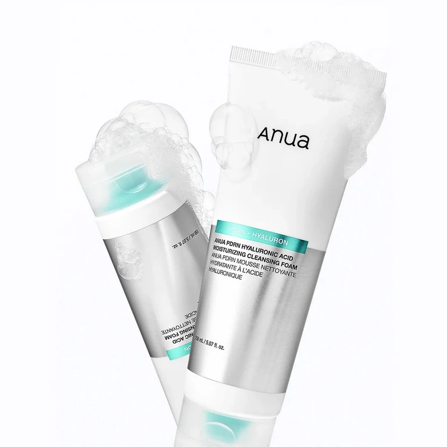 ANUA PDRN Hyaluronic Acid Moisturizing Cleansing Foam – Nawilżająca Pianka Oczyszczająca 2w1 z PDRN i Kwasem Hialuronowym 150 ml
