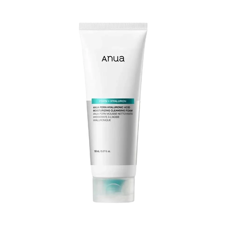 ANUA PDRN Hyaluronic Acid Moisturizing Cleansing Foam – Nawilżająca Pianka Oczyszczająca 2w1 z PDRN i Kwasem Hialuronowym 150 ml