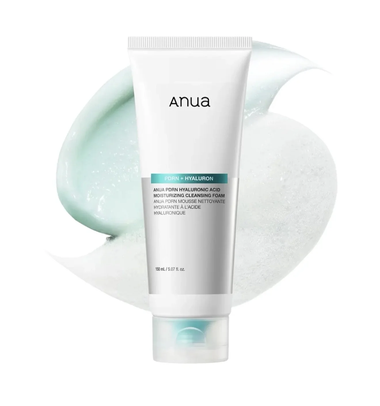 ANUA PDRN Hyaluronic Acid Moisturizing Cleansing Foam – Nawilżająca Pianka Oczyszczająca 2w1 z PDRN i Kwasem Hialuronowym 150 ml
