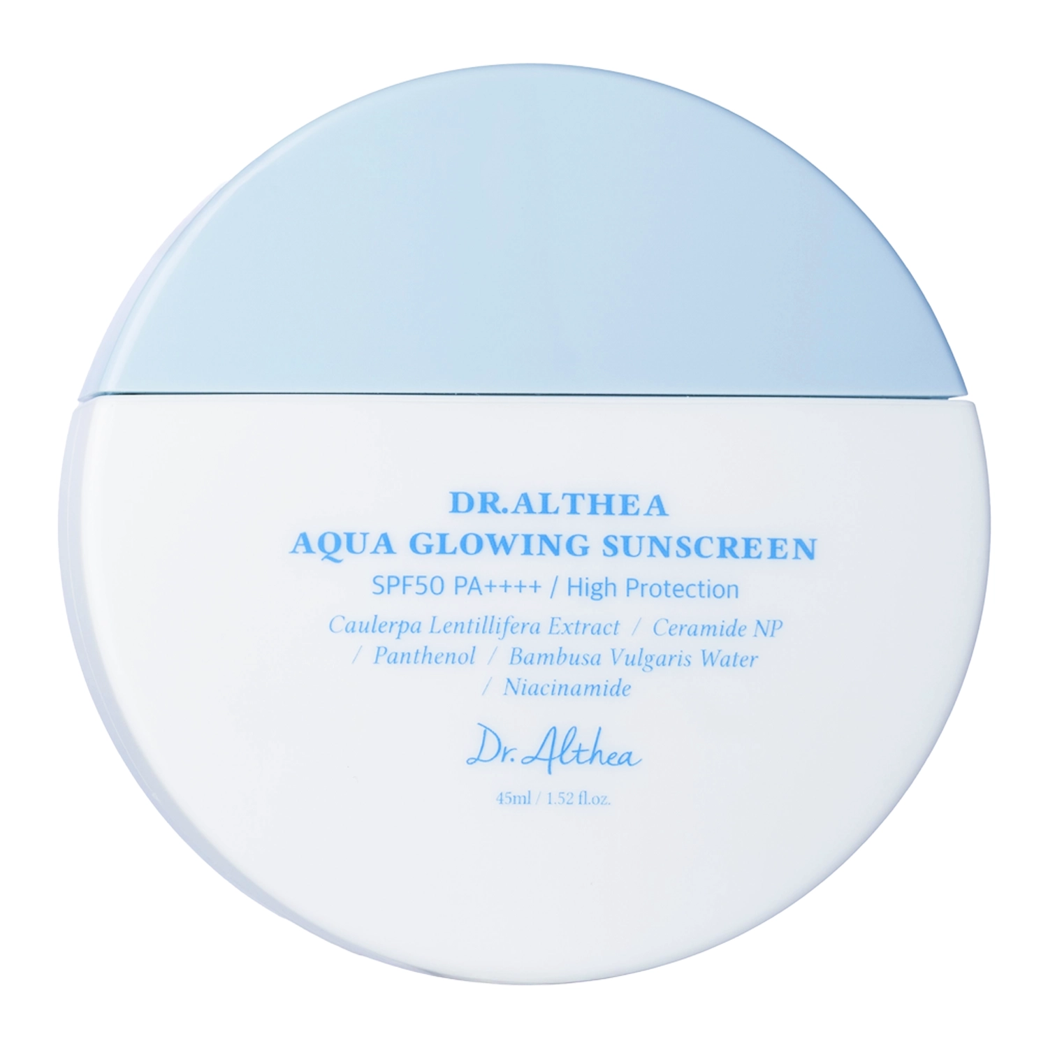 Dr. Althea Pro Lab Aqua Glowing Sunscreen SPF50+ PA++++ – Nawilżający Krem Przeciwsłoneczny 45 ml