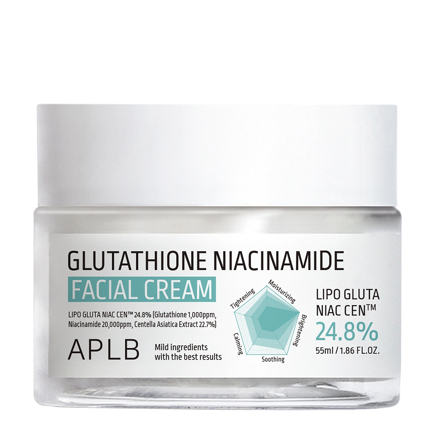 APLB Glutathione Niacinamide Facial Cream – Rozjaśniający Krem do Twarzy z Glutationem i Niacynamidem 55 ml