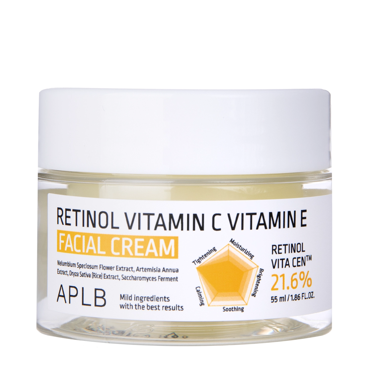 APLB - Retinol Vitamin C Vitamin E Facial Cream - Krem do Twarzy z Retinolem i Witaminami C i E - 55ml