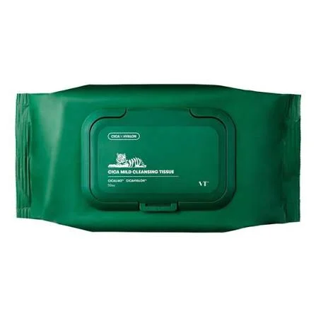 VT Cosmetics Cica Mild Cleansing Tissue – Delikatne Chusteczki Oczyszczające z Centellą 50 szt.